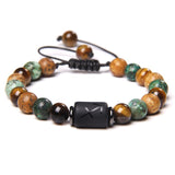 12 Constellation Bracelets Turquoise Beads Vintage Handmade Weave Black Rope