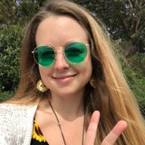Retro Round  Sunglasses Light Therapy Glasses With 10 Colors Set  UV400 Party Favor
