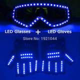 New High Quality LED Laser Gloves + LED Light Up LED Glasses Bar Show Glowing Costumes Prop Party DJ Dancing Lighted Suit