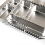 Large Camping School Leakproof Metal Stainless Steel Lunch Box 5 Compartment Bento Lunch Box for Kids