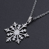 Snowflake Stainless Steel Charm Necklace for Women Dropshipping Accept OEM Order Wholesale Fashion Jewelry Necklaces