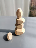 Wooden Rainbow Stacking Balance Stones for Kids Educations