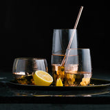 1Pcs Nordic Golden High Temperature Glass Drink Cup