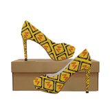 Women's Wakerlook Yellow High Heels