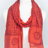 OM Ganesha Hare Ram Hare Krishna Yoga Sanskrit Mantra Meditation Prayer Shawl