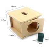 Montessori Toddler's Wooden Sensorial Box Board Puzzle