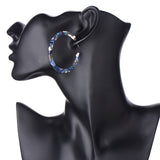 2021 ZA Jewelry Acrylic Resin Oval Earring for Women Geometry Big Circle Tortoiseshell Stud Earrings Acetate Brincos Wholesale