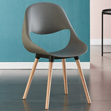 Nordic Plastic Dining Chairs Modern Simple Backrest Stool Desk Makeup Chair Dining Room Kitchen Furniture L