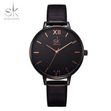 Shengke Fashion Ladies Watches White Leather Female Waterproof Quartz Watch Women Watch Reloj Mujer Marble Dial SK K0039L