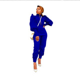 Women Fall Clothes 2021 Puff Sleeve Top Women's Pants & Trousers Two Piece Set Women Clothing