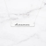 Dreamer Necklace - Rose Gold Bar Necklace