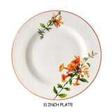 The American Dinnerware Set Azalea Bone China Steak Plate Soup Plate