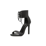 High Quality Heeled Fancy Sexy Tacones Altos Women Designer Wedding Shoe 43 Big Size Black Sequins Ladies High Heel Sandals