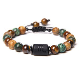 12 Constellation Bracelets Turquoise Beads Vintage Handmade Weave Black Rope