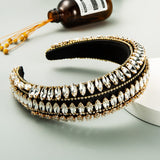 Baroque Hand Made Pearl Beading Gemstone Headband for Women