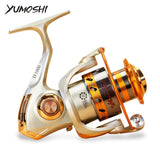 Yumoshi EF1000-7000 12BB 5.2:1 heavy metal
 rotatable Fishing Reels Fly Wheel For Fresh/ Salt Water