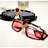 Fashion sunglasses Steak punk Unisex style Big Diamond Goggle UV400