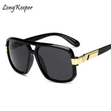 Long Keeper Square Sunglasses Men Luxury Brand Design Couple Lady Celebrity Flat Hot Women Sun Glasses Super Star Cool Eyewear