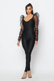 Puff Sleeves Jumpsuit - shopwishi 