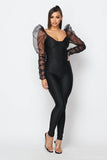 Puff Sleeves Jumpsuit - shopwishi 