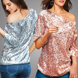 Sleeveless Solid Color Slanting Shoulders T-Shirt for Women