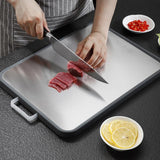 Multifunctional Thick Double-sided Cutting Board Stainless Steel Household Anti-mold Board Kitchen Kneading Cutting Board