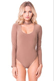 SOLID CHOKER BODYSUIT
