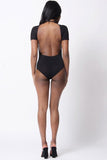 OPEN BACK SHORT SLEEVE BODYSUIT