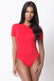 OPEN BACK SHORT SLEEVE BODYSUIT