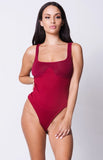 SLEEVELESS SOLID RIB BODYSUIT