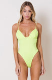 V NECKLINE ZIPPER BODYSUIT