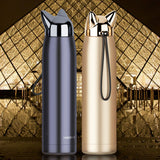 stain resistant Steel Vacuum Flasks  dual Wall Thermos Bottle  320 milli litres
 adorable Cat Fox Ear heating Coffee Tea Milk journey
 Mug