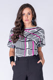 FLOWING FIT PRINTED BLOUSE