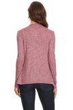 Women's Ribbed Cardigan Short Draped Open Front