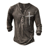 Bababuy High Quality Imitation Cotton T Shirts Men Long Sleeve Punk Style Tops Oversized V Collar 66 3D Printed T Shirts