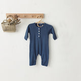 Cotton Buttonup Winter Onesie Set