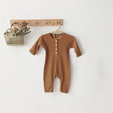 Cotton Buttonup Winter Onesie Set