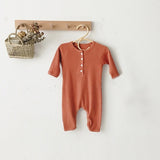 Cotton Buttonup Winter Onesie Set