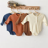 Cotton Buttonup Winter Onesie Set
