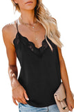 Black Delicate Balance Lace Cami Tank Top
