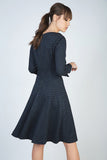 Check Fit and Flare Dress