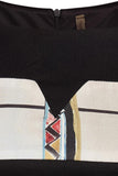 A-Line Print Detail Dress