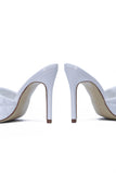 STITCH SQUARE STILETTO SANDAL-WHITE