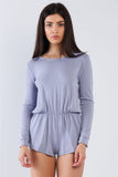 Comfy Tie-back Long Sleeve Romper