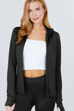 Women's Solid Workout Track Jacket
