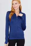 Women's Solid Workout Track Jacket