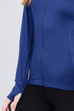 Women's Solid Workout Track Jacket