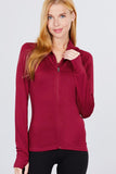 Women's Solid Workout Track Jacket