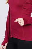 Women's Solid Workout Track Jacket