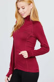 Women's Solid Workout Track Jacket